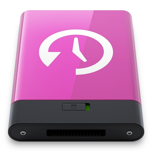 Pink Time Machine W Icon 512x512 png